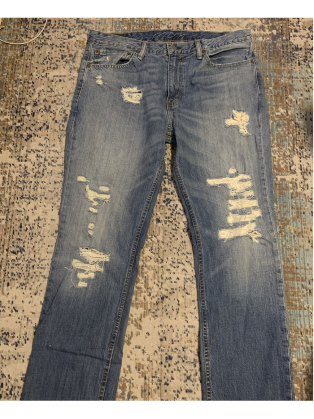 Levi's 511 slim-fit jean 36x32 Distressed Men Blue Denim - Picture 6 of 16